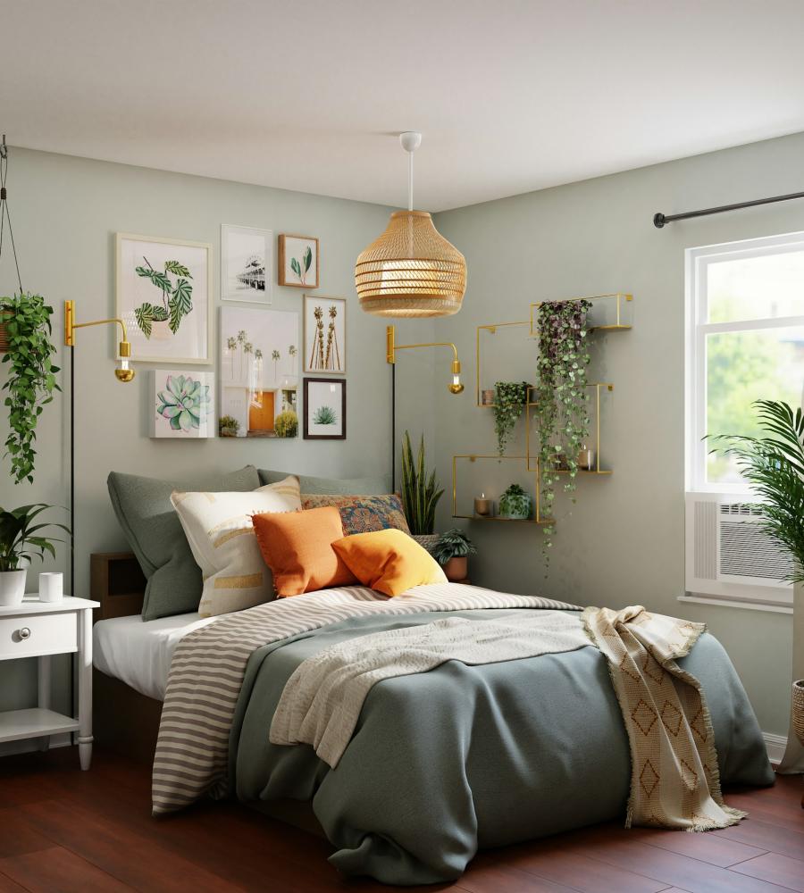 painted bedroom